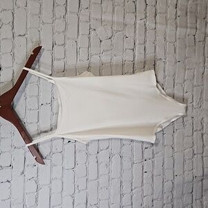 Wild fable white ribbed bodysuit